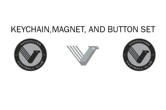 Vancouver FC Keychain, Magnet & Button Set